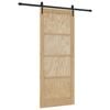 vidaXL Porte coulissante ORKDAL Naturel et noir 86 x 211 cm