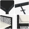 vidaXL Ensemble de salle &agrave; manger pour jardin 5 pcs Noir polyrotin