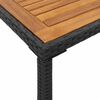 vidaXL Table de jardin avec dessus en bois d'acacia noir 115x54x74 cm
