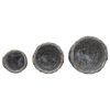 vidaXL Panier &agrave; plantes avec stockage 3 pcs Gris Kubu Rattan Kubu