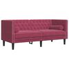 vidaXL Ensemble de canapé Chesterfield et traversins 2 pcs velours