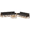 vidaXL Ensemble de canap&eacute;s d'ext&eacute;rieur 9 pcs Naturel et noir