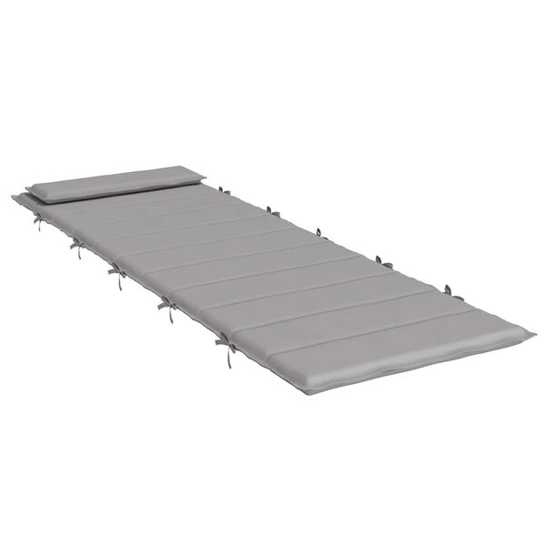 vidaXL Coussin de chaise longue gris 180x60x4 cm tissu oxford