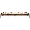 vidaXL Cadre de lit sans matelas ch&ecirc;ne fum&eacute; 200x200 cm