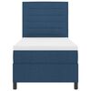 vidaXL Lit &agrave; ressorts avec matelas avec LED Bleu 80 x 200 cm tissu