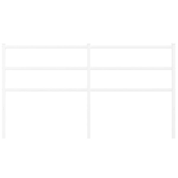 vidaXL Tête de lit métal blanc 150 cm