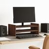 vidaXL Support de moniteur ch&ecirc;ne marron 50x27x20 cm bois d'ing&eacute;nierie