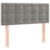 vidaXL T&ecirc;te de lit &agrave; LED Gris clair 90x5x78/88 cm Velours