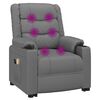 vidaXL Fauteuil de massage Gris Similicuir