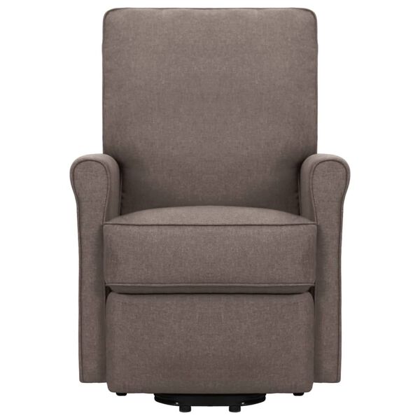 vidaXL Fauteuil de massage Taupe Tissu