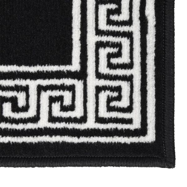 vidaXL Tapis BCF Noir avec motif 80x350 cm