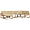vidaXL Ensemble de canap&eacute;s d'ext&eacute;rieur 6 pc Blanc et Beige