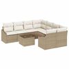 vidaXL Ensemble de Canap&eacute;s 9 pc Beige et cr&egrave;me polyrotin