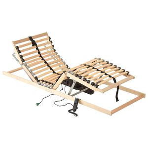 vidaXL Sommier &agrave; lattes Marron 100 x 190 cm Bois de h&ecirc;tre massif