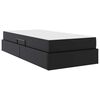 vidaXL Lit avec rangement et matelas avec matelas 2 pcs Noir Cuir