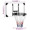 vidaXL Panneau de basket-ball Transparent 71x45x2,5 cm Polycarbonate