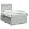 vidaXL Sommier &agrave; lattes de lit et matelas gris clair 120x190cm velours