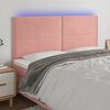 vidaXL T&ecirc;te de lit &agrave; LED Rose 160x5x118/128 cm Velours