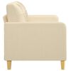 vidaXL Canap&eacute; &agrave; 2 places Cr&egrave;me 140 cm Tissu
