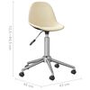 vidaXL Chaises pivotantes &agrave; manger lot de 2 cr&egrave;me tissu