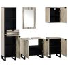 vidaXL Ensemble de mobilier de salle de bain 5 pcs Brun Noy&eacute;