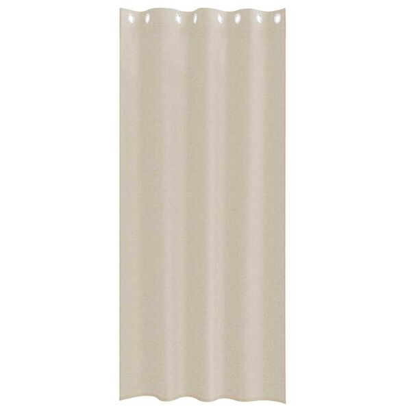 vidaXL Rideau en Voile 2 pcs Couleur sable 225 x 140 cm Polyester