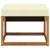 vidaXL Pouf d'Ext&eacute;rieur Bois d'acacia massif et tissu en textil&egrave;ne