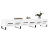 vidaXL Meuble TV blanc 150x36x30 cm bois d'ing&eacute;nierie