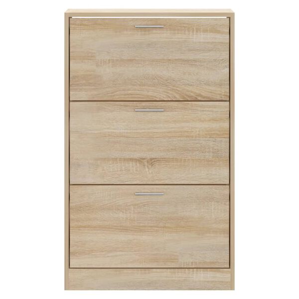 vidaXL Armoire &agrave; chaussures Ch&ecirc;ne sonoma 63x24x103cm Bois d'ing&eacute;nierie