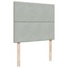 vidaXL Sommier &agrave; lattes de lit et matelas gris clair 120x190cm velours