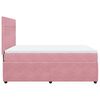 vidaXL Sommier &agrave; lattes de lit avec matelas Rose 140x200 cm Velours