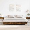 vidaXL Cadre de lit sans matelas ch&ecirc;ne fum&eacute; 180x200 cm