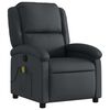 vidaXL Fauteuil de massage inclinable noir cuir véritable