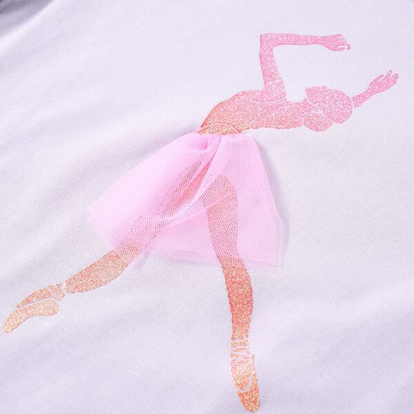 T-shirt enfants &agrave; manches longues lilas clair 140