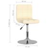 vidaXL Chaises pivotantes &agrave; manger lot de 4 Cr&egrave;me Tissu
