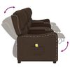 vidaXL Fauteuil inclinable porte-gobelets 4 places marron similicuir