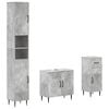 vidaXL Ensemble de meuble de salle de bain 3 pi&egrave;ces HAARLEM Gris b&eacute;ton