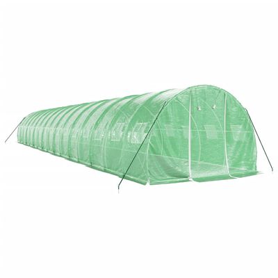 vidaXL Serre avec cadre en acier vert 48 m² 16x3x2 m