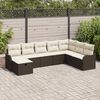 vidaXL Ensemble de canap&eacute; de jardin 8 pcs Marron Poly rotin