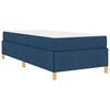 vidaXL Cadre de lit avec matelas Bleu 80 x 200 cm tissu