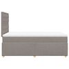 vidaXL Sommier &agrave; lattes de lit avec matelas taupe 120x190 cm tissu
