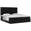 VidaXL Cadre de lit ottoman avec matelas noir 180x200cm velours