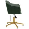 vidaXL Chaises pivotantes &agrave; manger lot de 2 Vert fonc&eacute; Velours