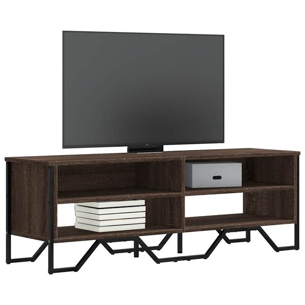 vidaXL Meuble TV ch&ecirc;ne marron 122x34x41 cm bois d'ing&eacute;nierie