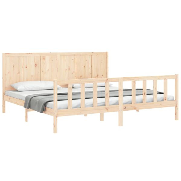 vidaXL Cadre de lit sans matelas 200x200 cm bois massif de pin