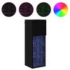 vidaXL Meuble TV mural Ch&ecirc;ne noir 30,5 x 30 x 90 cm Bois d'ing&eacute;nierie