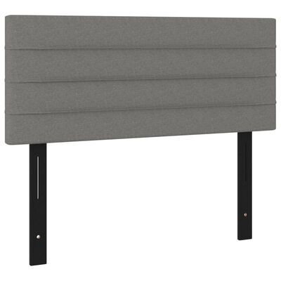 vidaXL Tête de lit gris foncé 100x5x78/88 cm tissu