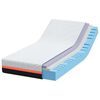 vidaXL Matelas Blanc et Gris 100 x 200 cm Tissu jacquard