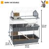 Ferplast Clapier Barn 100 Double 95x57x121 cm Gris