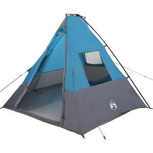 vidaXL Tente Tipi 6 personne Imperm&eacute;able Bleu taffetas